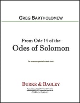 From Ode 14 of the Odes of Solomon SATB choral sheet music cover